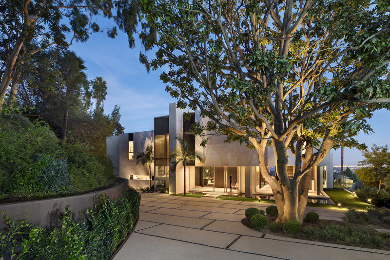 Modern House at Dusk — Beige