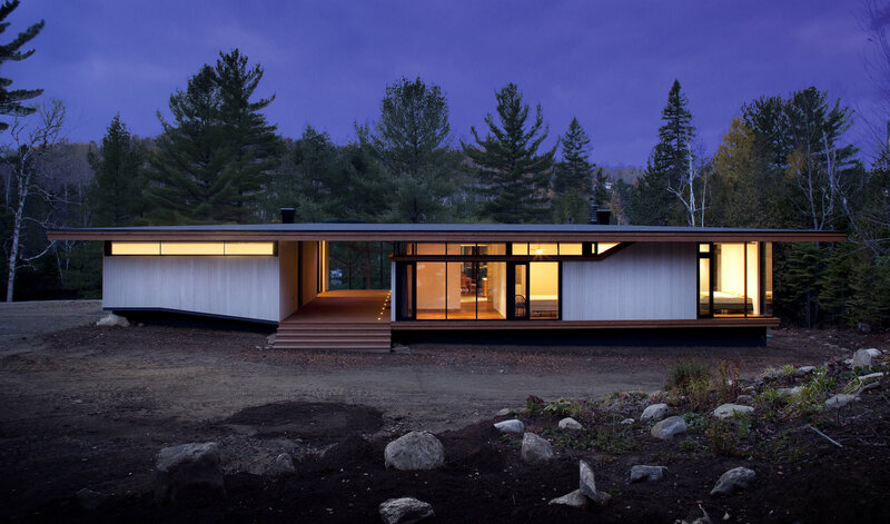 Modern House at Dusk — Purple