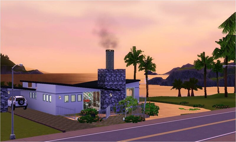 Modern House by the Sea — Purple