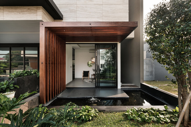 Modern House Entrance — Brown