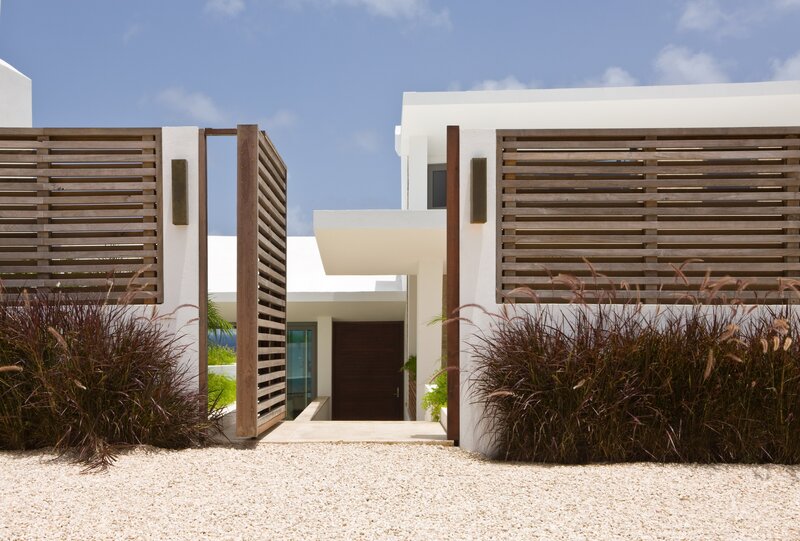 Modern House Entrance — White