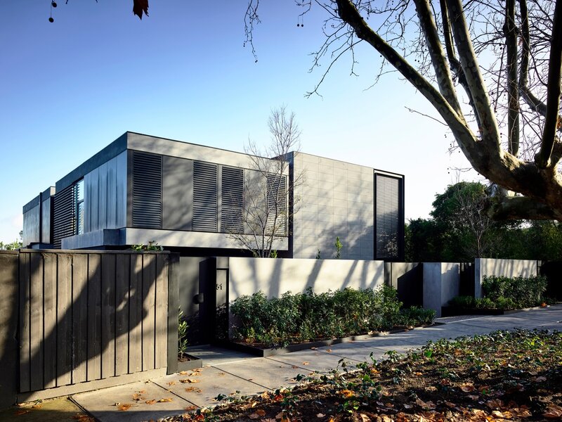 Modern House Exterior — Gray