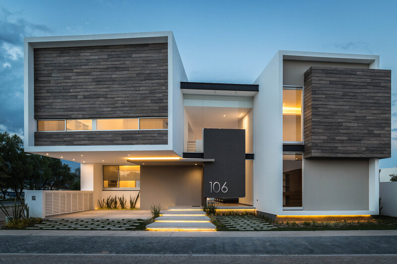 Modern House Exterior — White