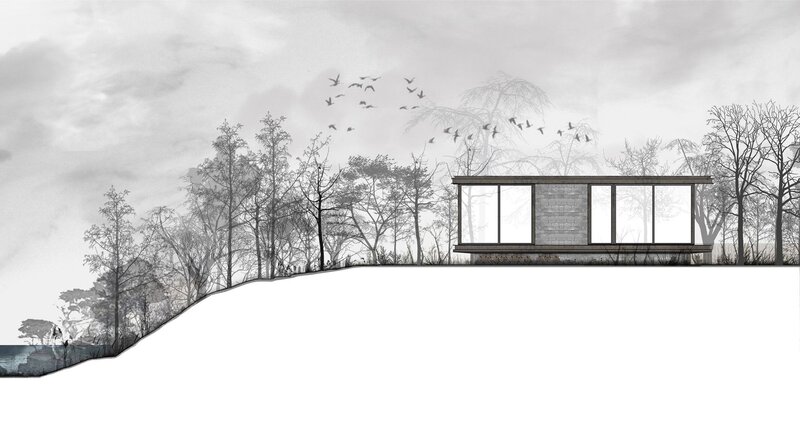 Modern House in Forest — Black
