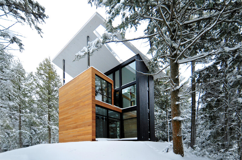 Modern House in Forest — White