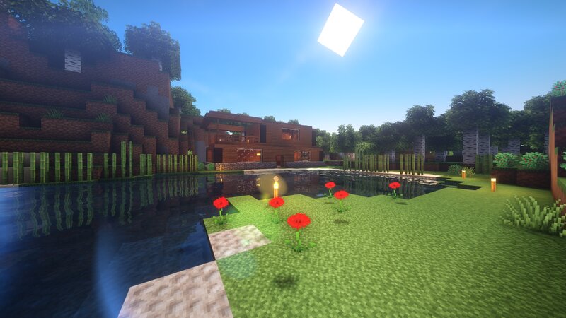 Modern House in Garden — Green