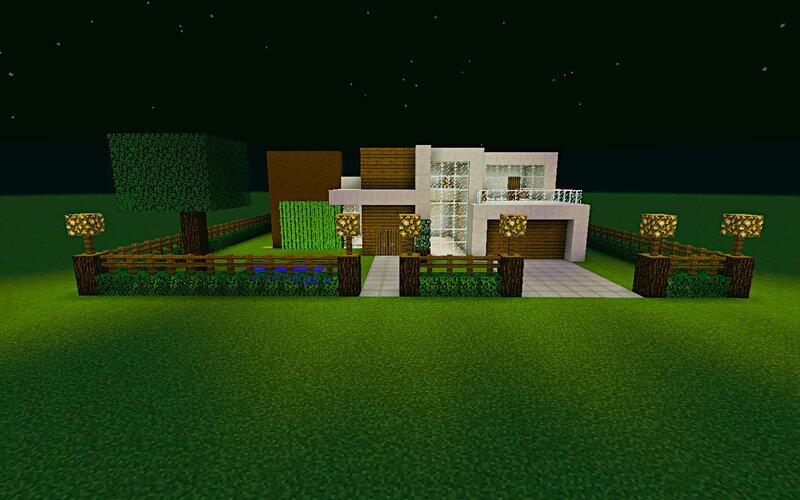 Modern House in Minecraft — Green, Calm
