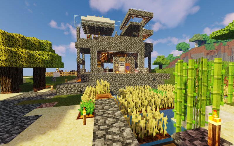 Modern House in Minecraft — Green, Serene