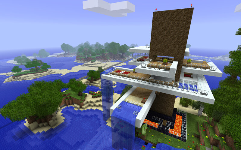 modern house in minecraft
