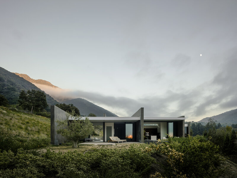 Modern House in Mountains — Gray