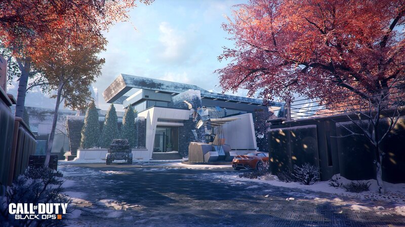 Modern House in Snow — Red