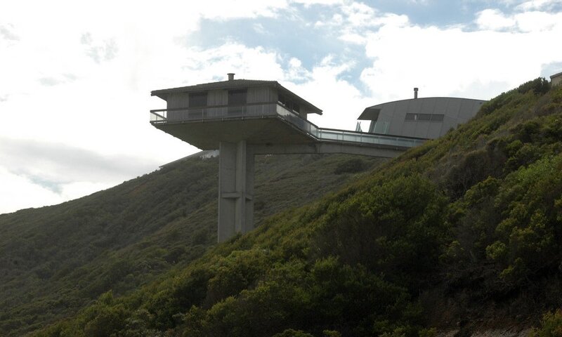 Modern house on a hillside