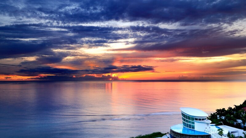 Modern House on Cliff — Blue, Dramatic