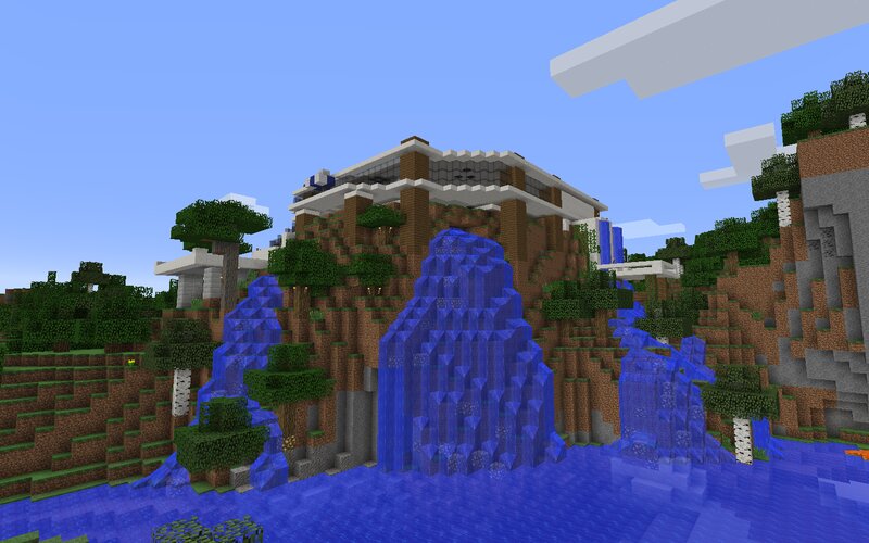 Modern House on Cliff — Blue, Serene
