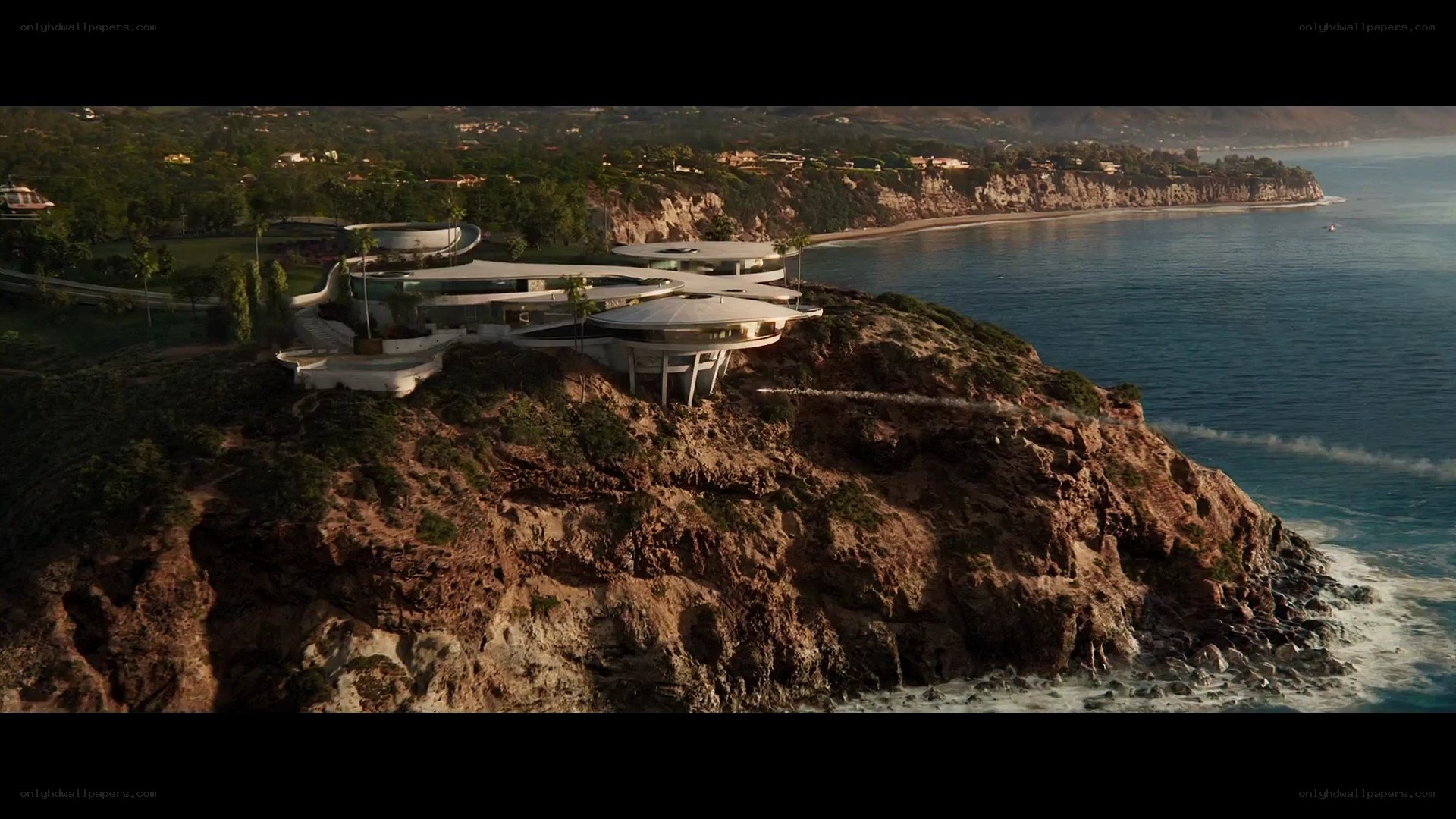 modern house on coastal cliff