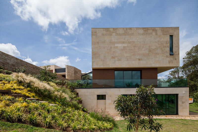 Modern House on Hillside — Beige