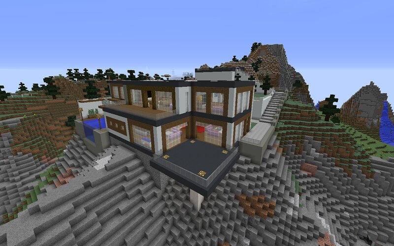 Modern House on Hillside — Gray
