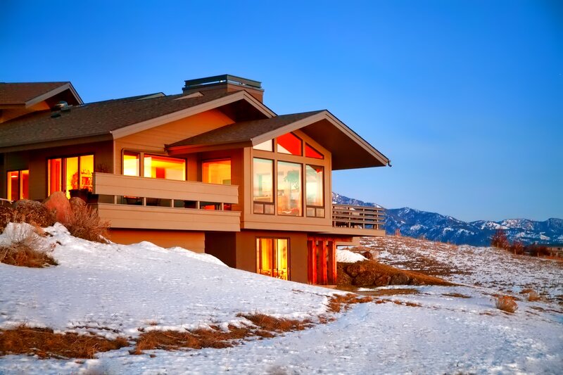 Modern House on Snowy Hill