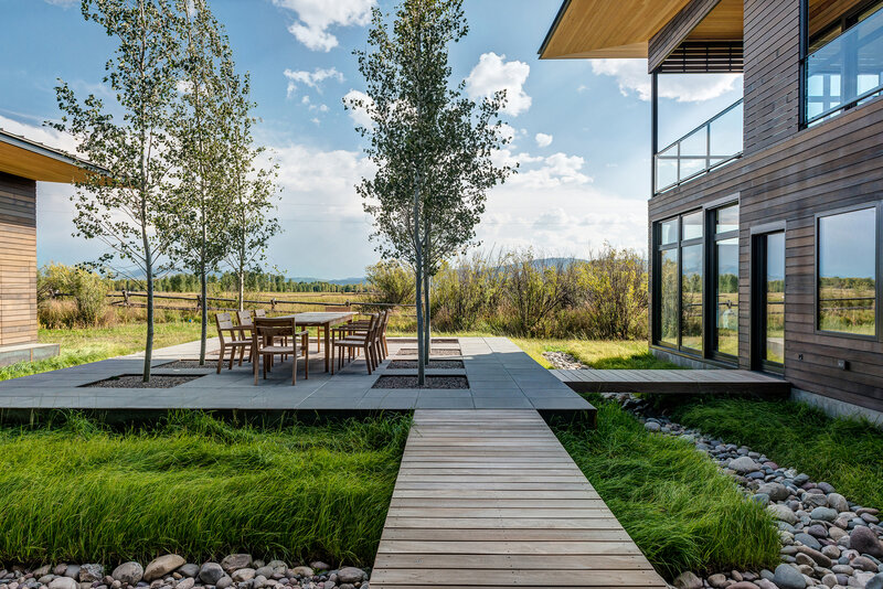 Modern House Patio — Green