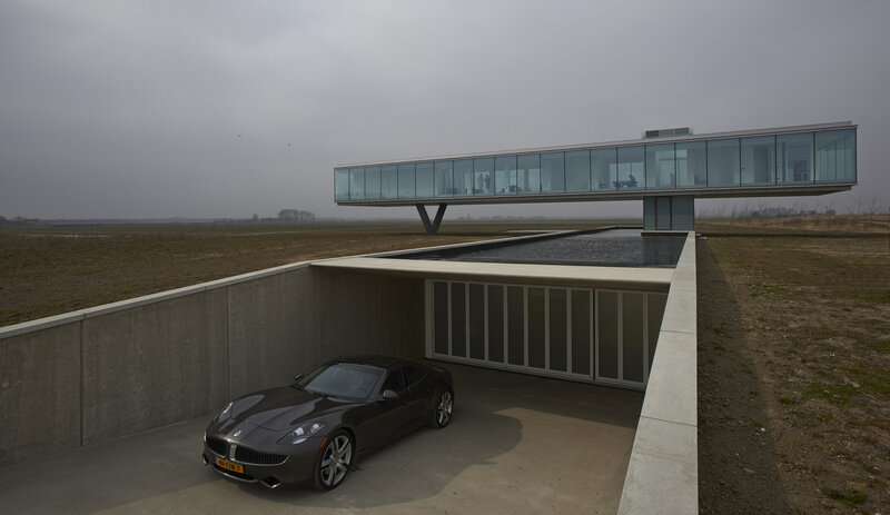 Modern House with Car