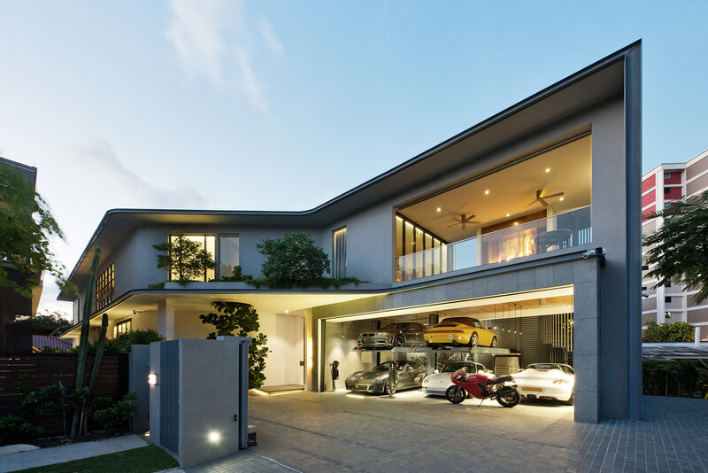 Modern House with Cars