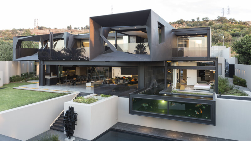 Modern House with Fish Tank