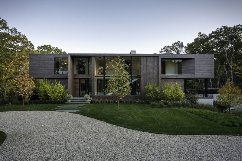 Modern House with Glass Walls — Green, Serene