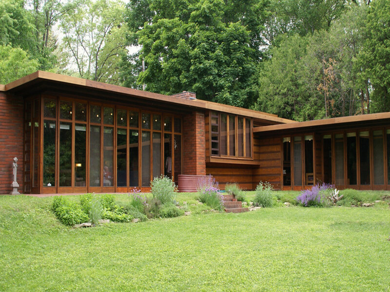 modern house with large windows