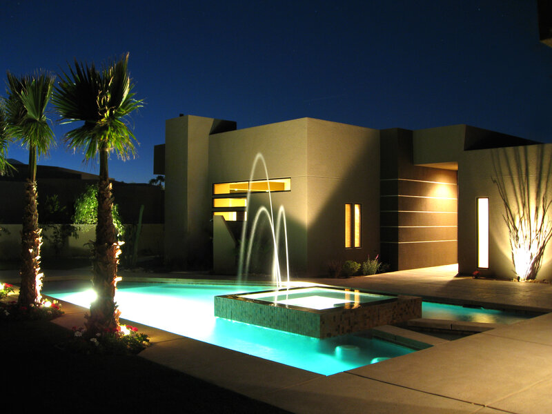 Modern House with Pool — Blue