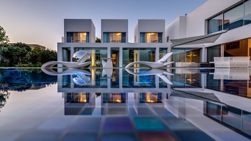 Modern House with Pool — White, Serene