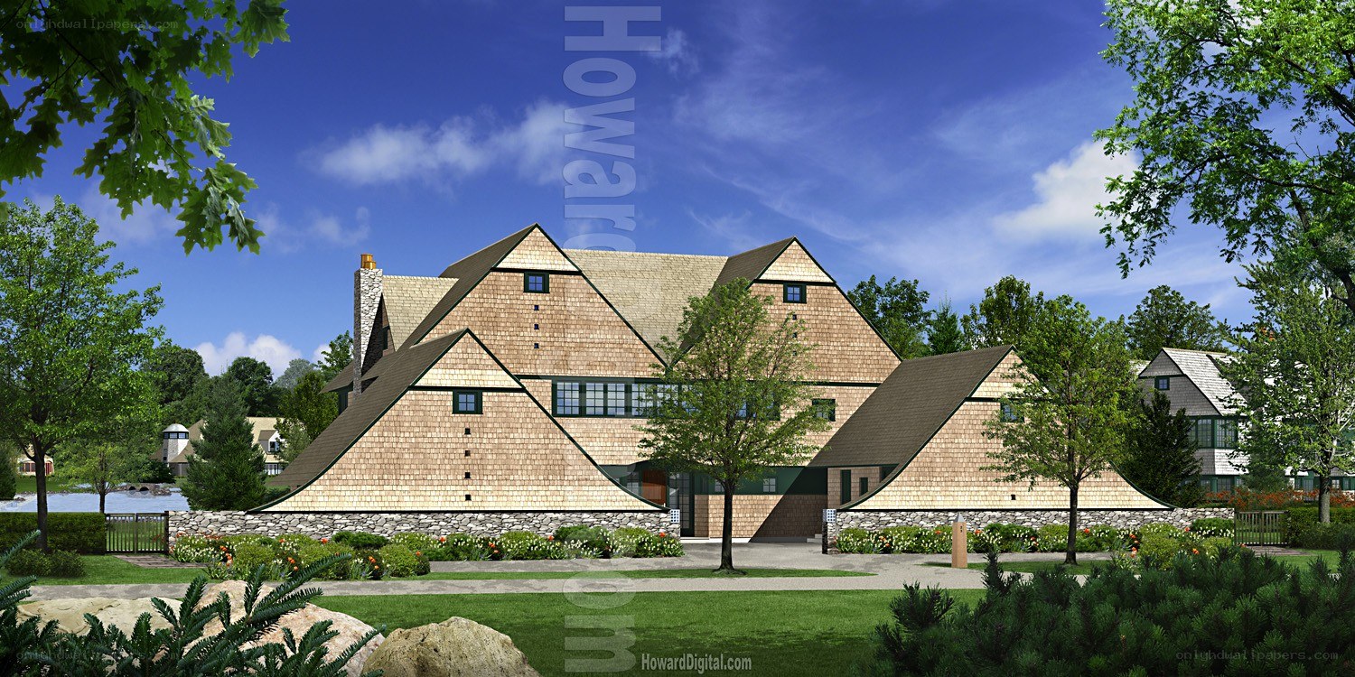 modern house with shingle siding