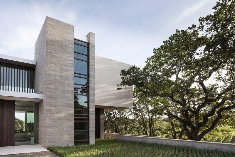 Modern House with Tree — Gray