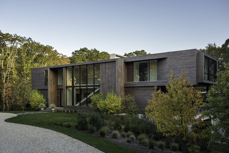 Modern House with Wood Facade