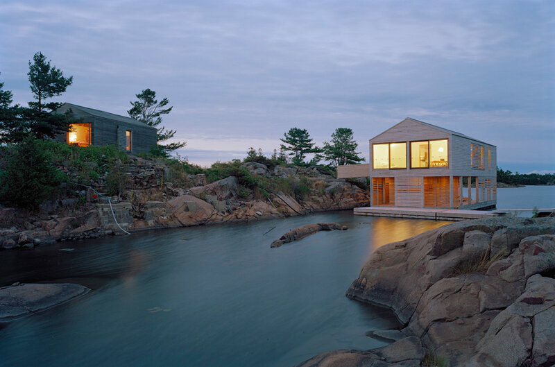 Modern Houses on Rocks