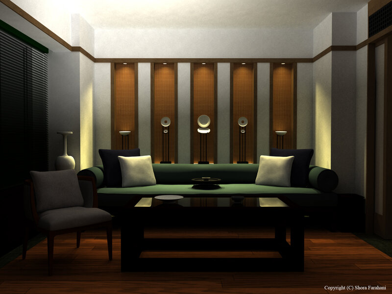 Modern Japanese living room