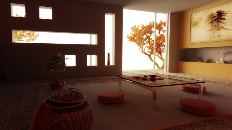 Modern Japanese living room