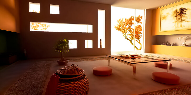 Modern Japanese-style living room