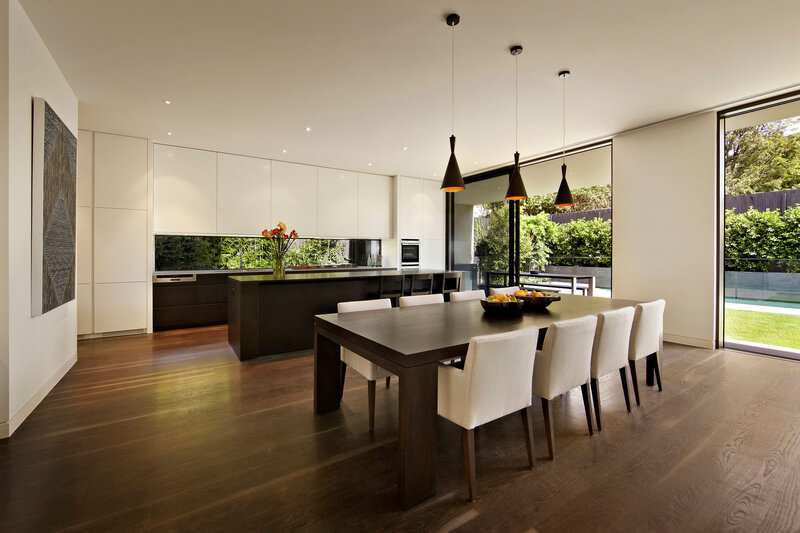 Modern Kitchen Dining Area — Brown