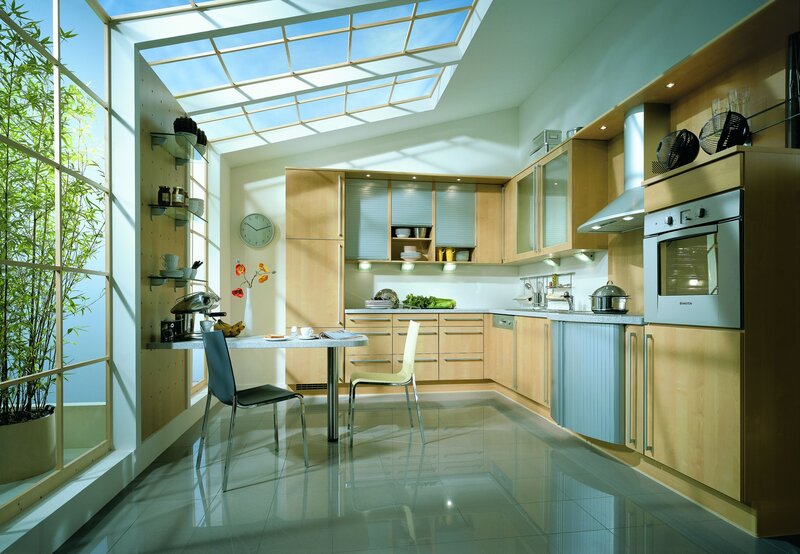 Modern Kitchen Interior — Beige, Bright