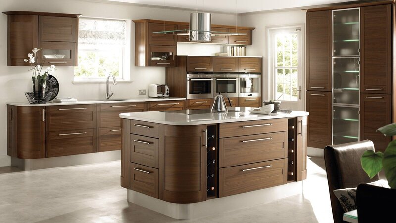 Modern Kitchen Interior — Brown, Clean