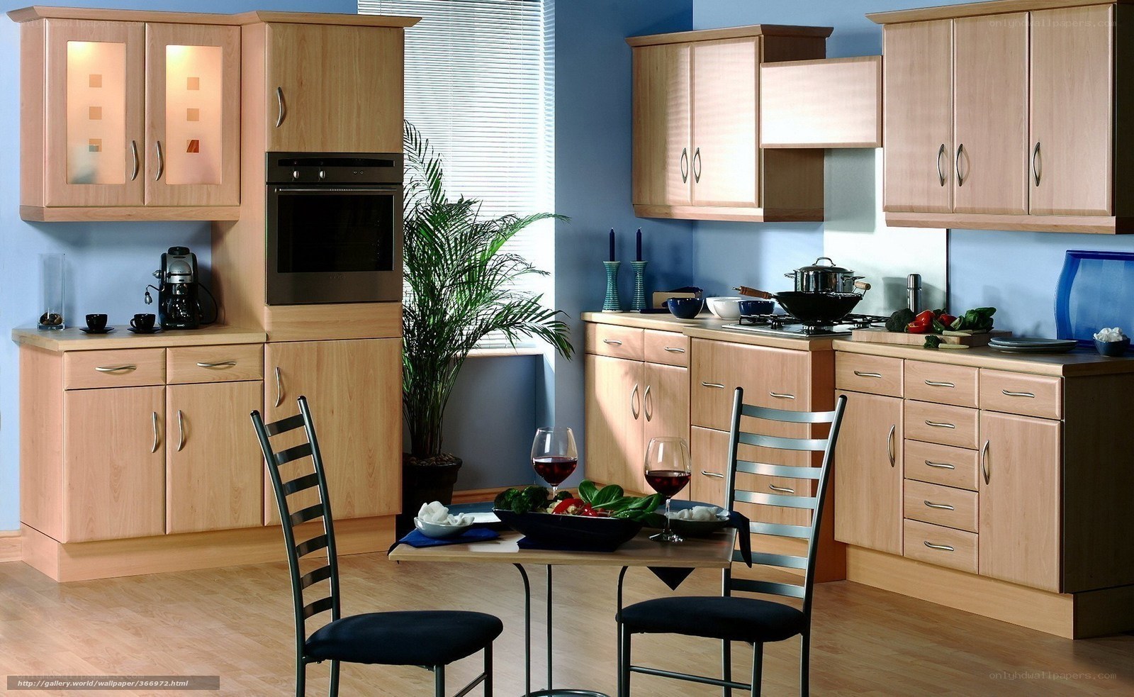 Modern kitchen with dining area