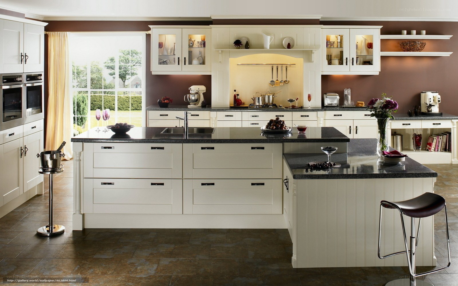 modern kitchen with island