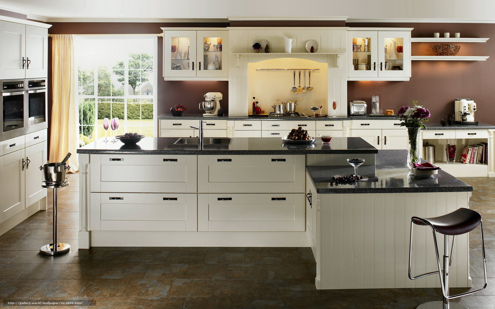 modern kitchen with island