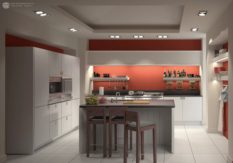 Modern kitchen with island