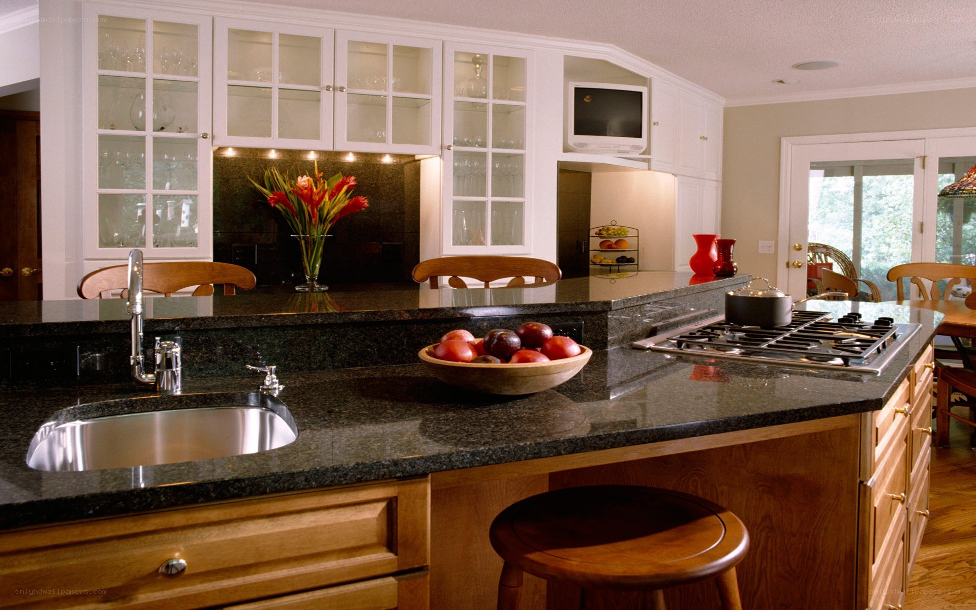 modern kitchen with island