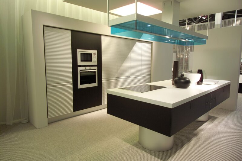 modern kitchen with island