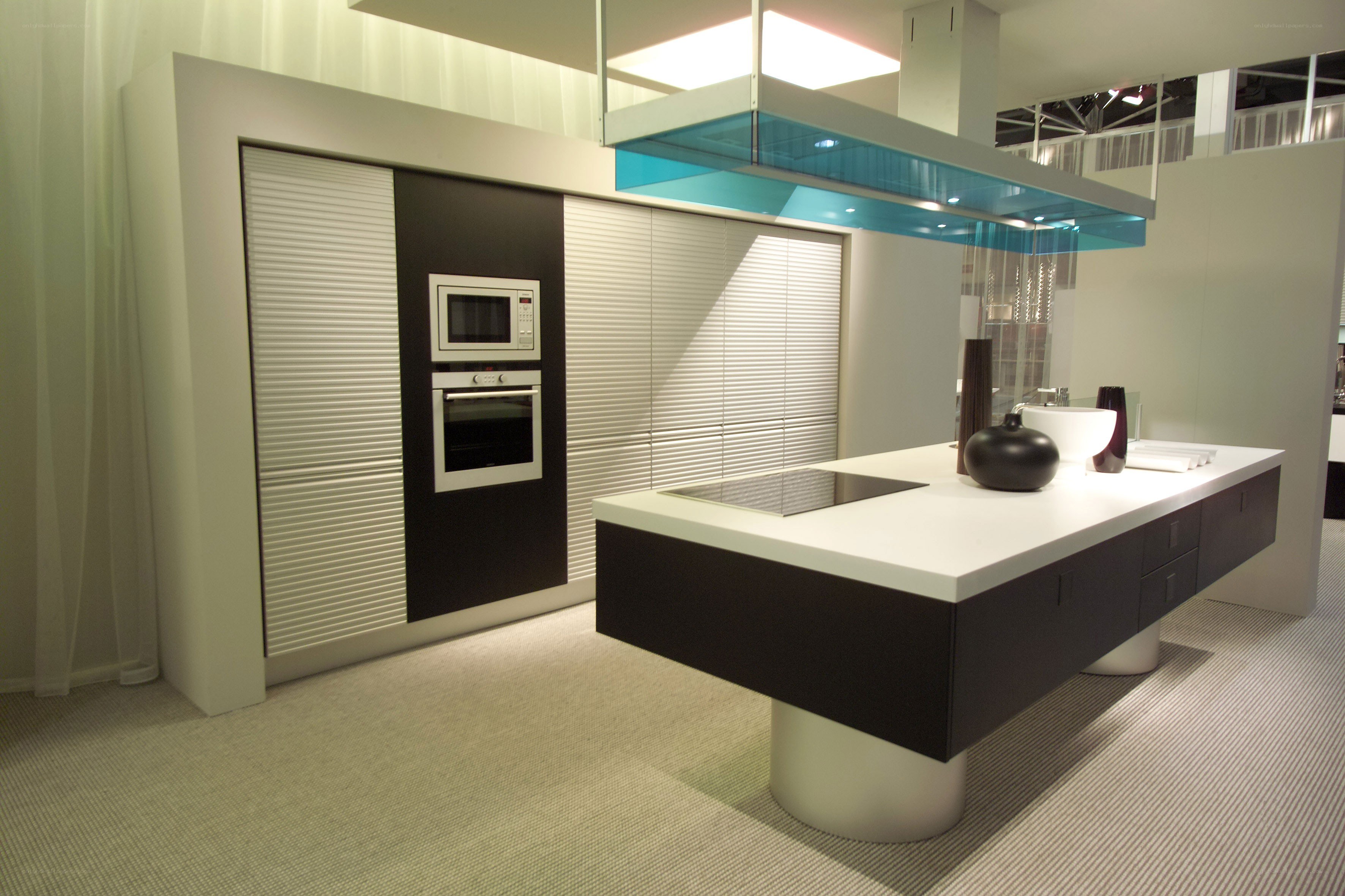 modern kitchen with island