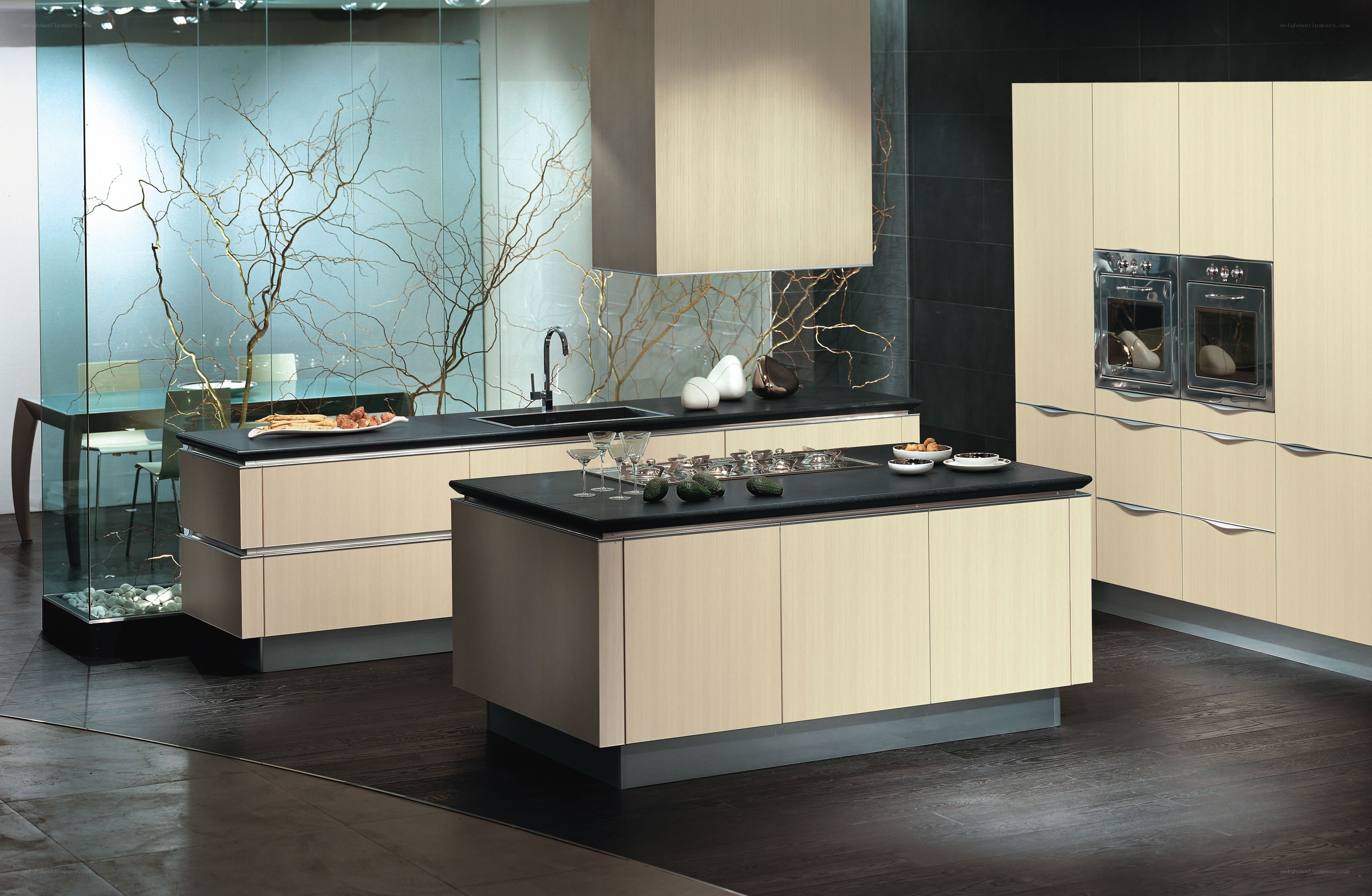 modern kitchen with island