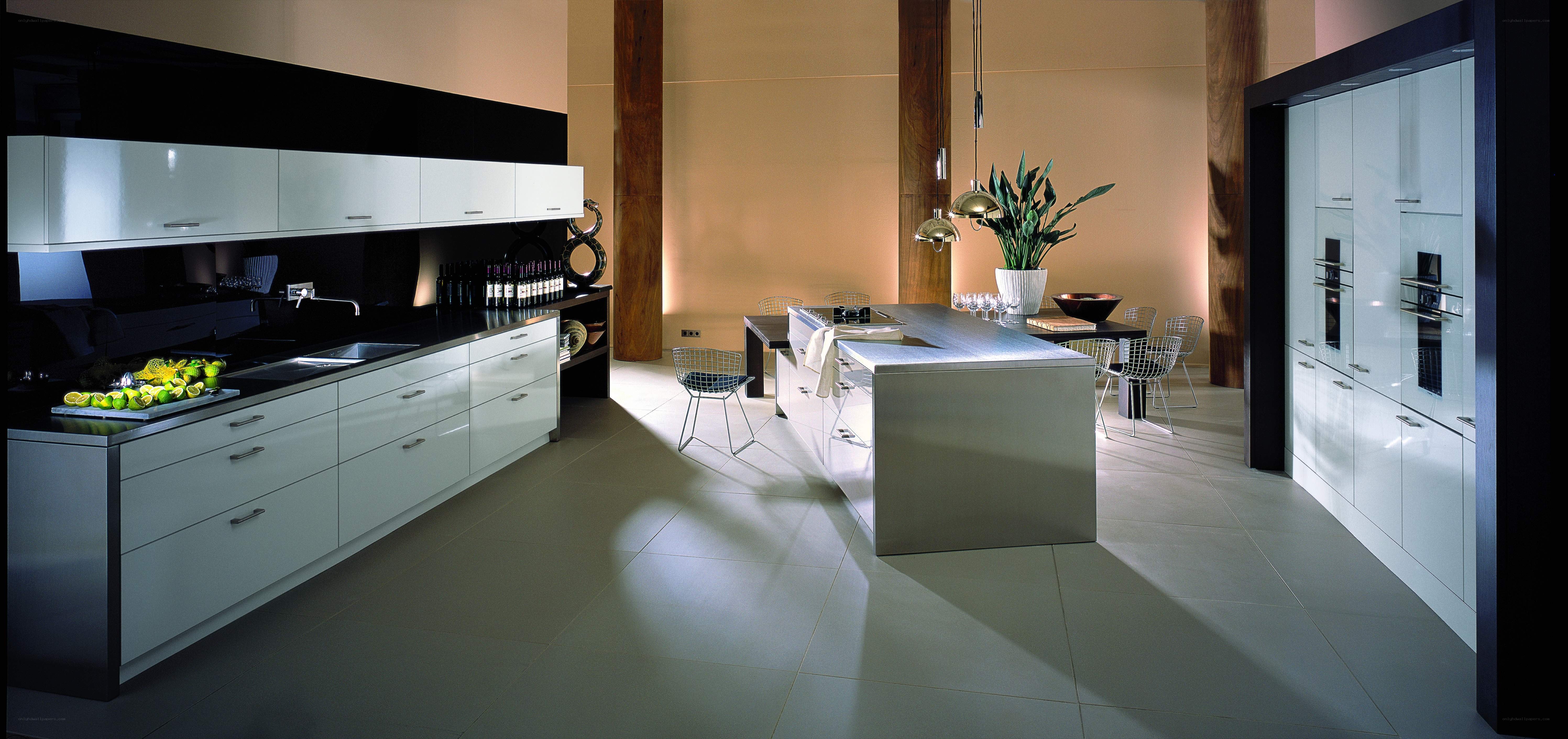 modern kitchen with island