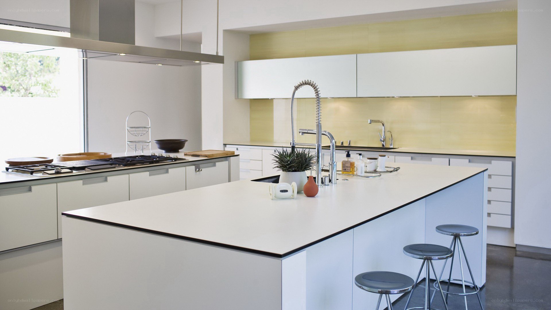 modern kitchen with island